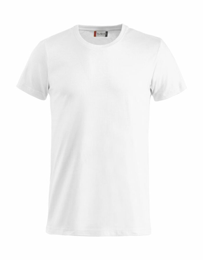 Basic t-shirt hvit framme