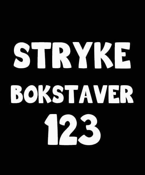 Strykebokstaver fun hvit