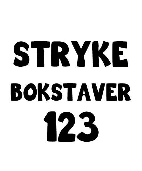 Strykebokstaver fun sort