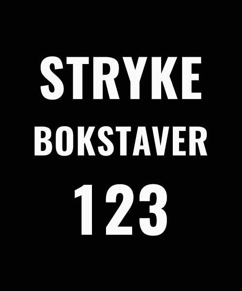 Strykebokstaver trix hvit