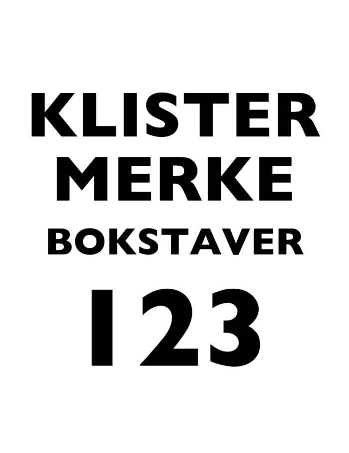 Bokstav klistremerker sort